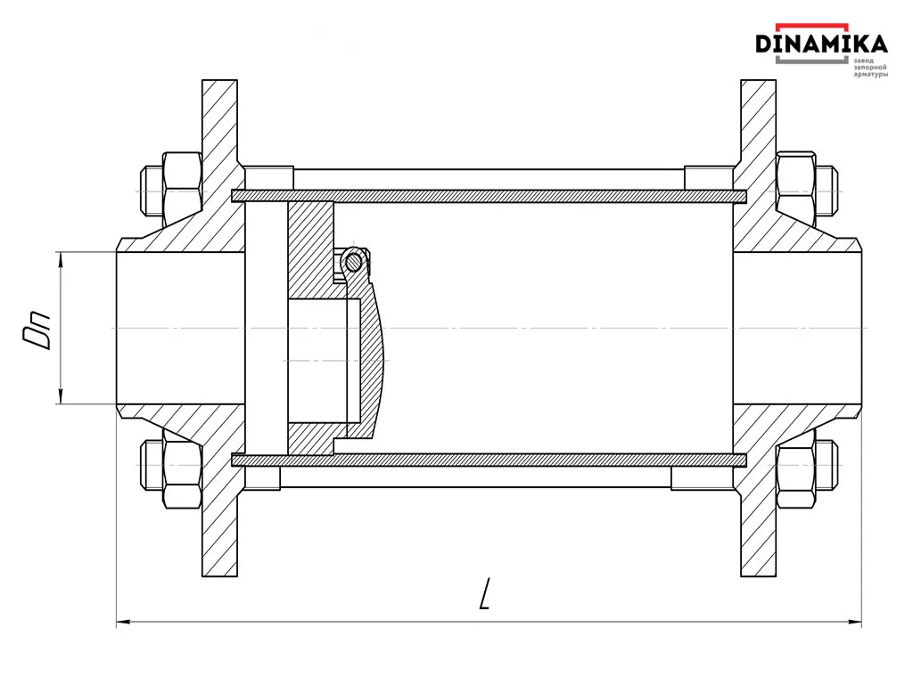 Обратный клапан 19нж38нж Ду50 межфланцевый
